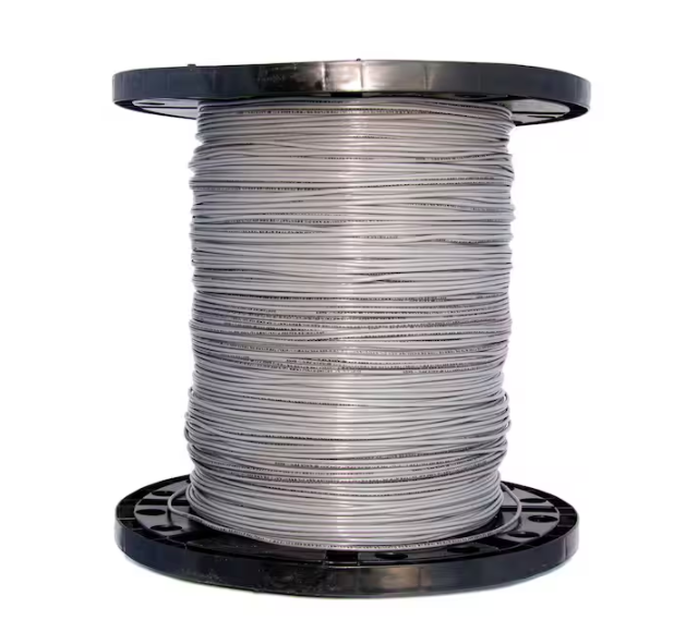 2500 ft. 14 Gray Stranded CU THHN Wire - 91000536760