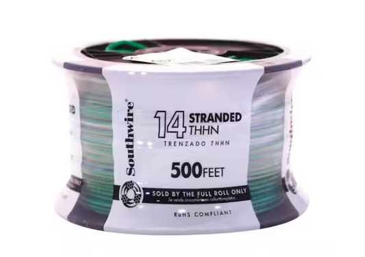 500 ft. 14-Gauge Green Stranded CU THHN Wire - 9320234