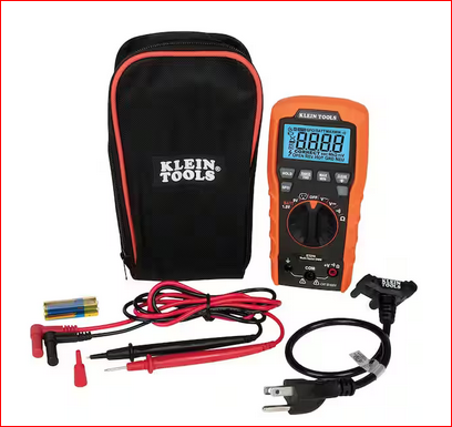 Digital Multi-Tester with Receptacle Tester (Standard/GFCI), Auto-Ranging Digital Multimeter (ET270) - 91009729148