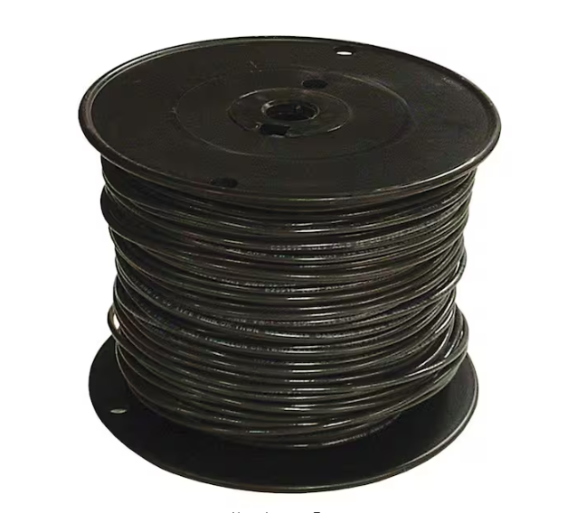 1000 ft. 6 Black Stranded CU SIMpull THHN Wire - 9320661