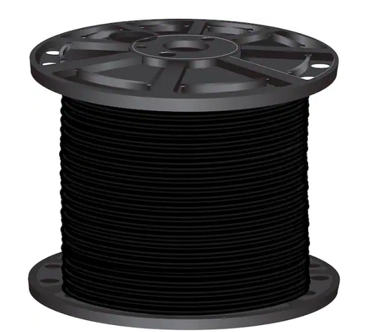 1000 ft. 4 Black Stranded CU SIMpull THHN Wire