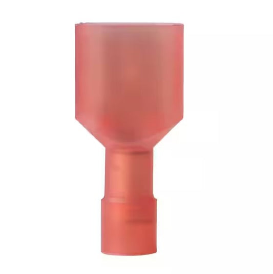 22 - 18 AWG 1/4 in. Fully-Insulated M-Disconnects, Red (15-Pack) - 9448899
