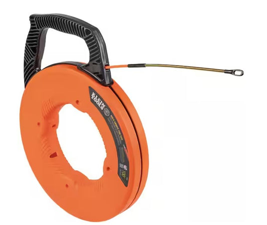 Multi-Groove Fiberglass 100 ft. Fish Tape with Spiral Steel Leader - 91005094745