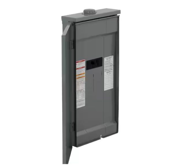 Homeline 200 Amp 8-Space 16-Circuit Outdoor Main Breaker Load Center with Feed-Thru Lug - 91000040017