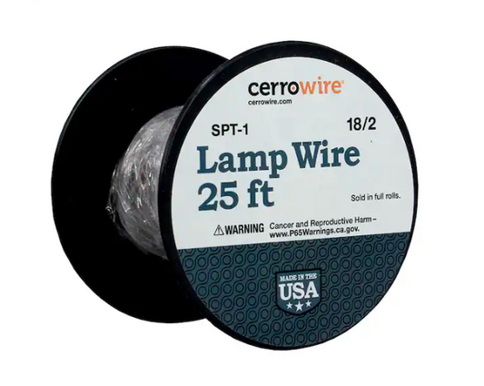 25 ft. 18/2 Brown Stranded Copper Lamp Wire - 9193232