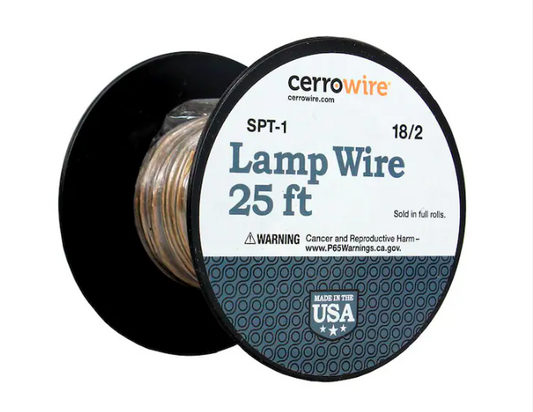 25 ft. 18/2 Gold Stranded Lamp Wire - 91001222611