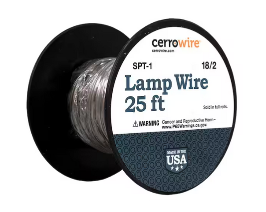 25 ft. 18/2 Silver Stranded Copper Lamp Wire - 9195683
