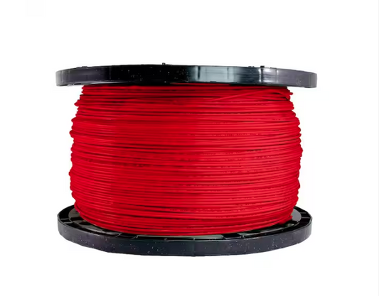 2,500 ft. 14 Gauge Red Solid Copper THHN Wire - 91002640639