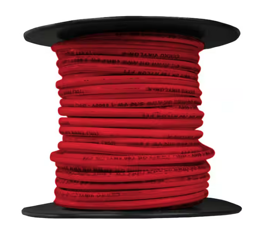 50 ft. 14 Gauge Red Solid Copper THHN Wire - 9713617