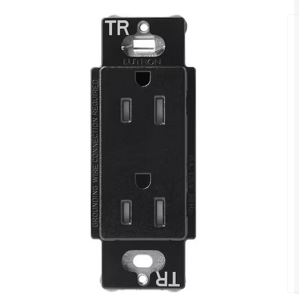 Claro 15-Amp Tamper-Resistant Duplex Receptacle, Midnight (SCRS-15-TR-MN)