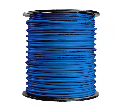 500 ft. 10 Gauge Blue Stranded Copper THHN Wire - 9152255