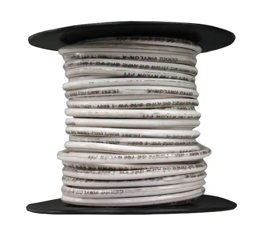 25 ft. 10 Gauge White Stranded Copper THHN Wire - 9201949
