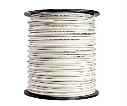 500 ft. 10 Gauge White Stranded Copper THHN Wire - 9320366