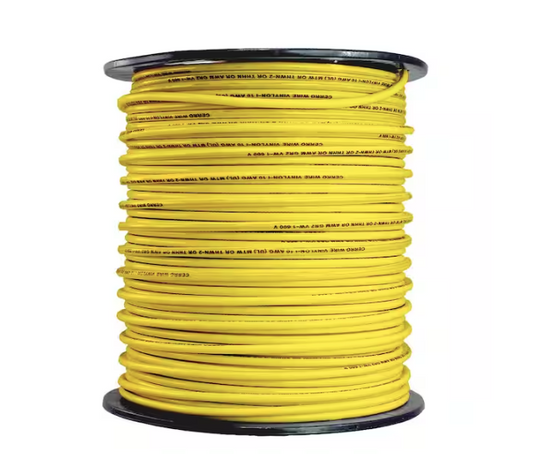 500 ft. 10 Gauge Yellow Stranded Copper THHN Wire - 9808527