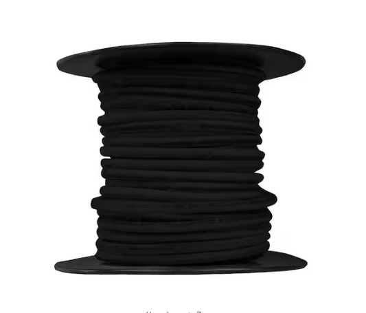 25 ft. 12 Gauge Black Solid Copper THHN Wire - 91002352607