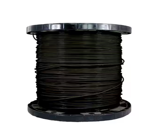 2,500 ft. 12 Gauge Black Solid Copper THHN Wire - 91002643371