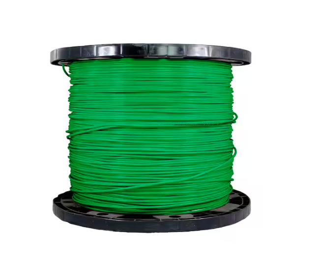 2,500 ft. 12 Gauge Green Solid Copper THHN Wire - 91002640635