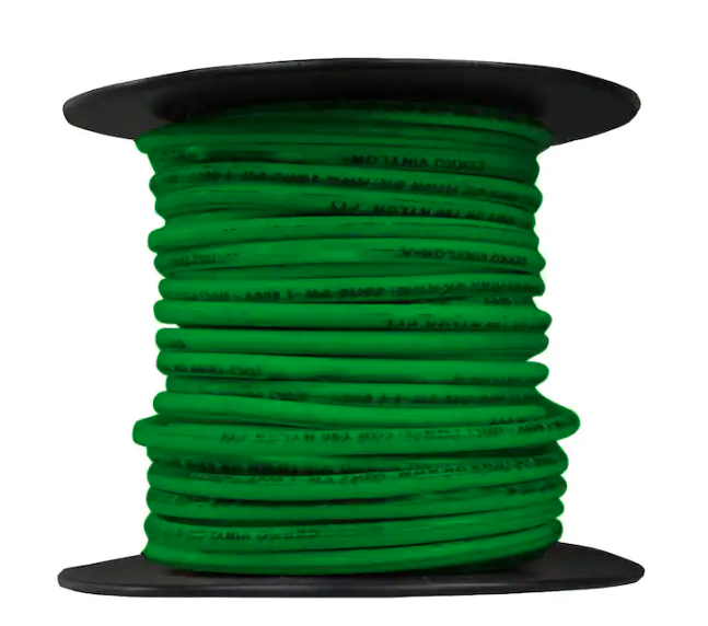 50 ft. 12-Gauge Green Solid Copper THHN Wire - 9713717