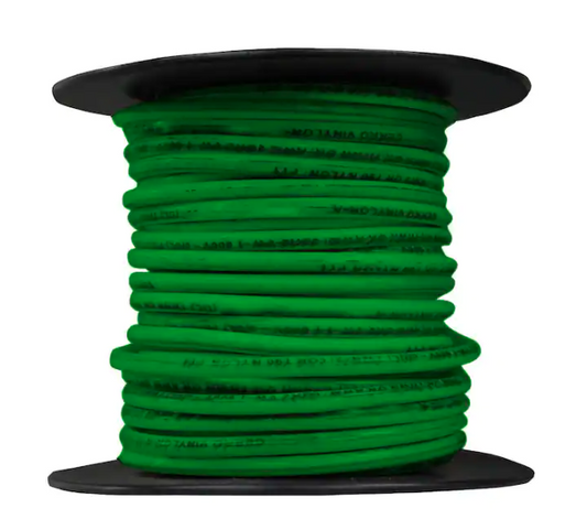 25 ft. 12 Gauge Green Solid CU THHN Wire - 91002352611