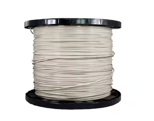 2,500 ft. 12 Gauge White Solid Copper THHN Wire - 91002643376