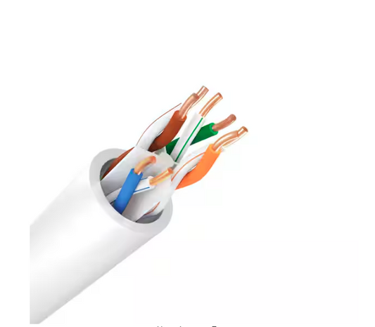 50 ft. White 23/4 Solid Copper Cat6e CMP (Plenum) Bulk Data Cable - 91010094912