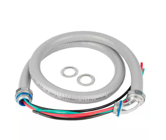 3/4 in. x 4 ft. 8/2 and 10/1 Flexible PVC Conduit A/C Whip Cable - 91007052552
