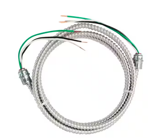 12/2 x 10 ft. Stranded CU MC (Metal Clad) Armorlite Modular Assembly Quick Cable Whip - 91000892294