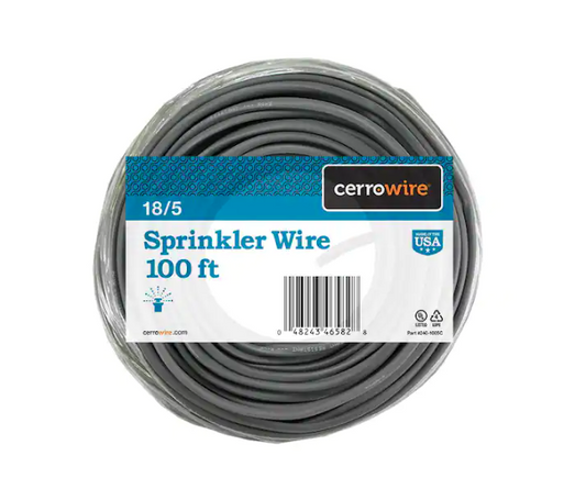 100 ft. 18/5 Black Solid Copper Sprinkler Wire - 9881864