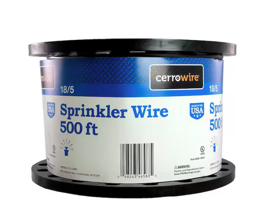 500 ft. 18/5 Black Solid Copper Sprinkler Wire - 9517820