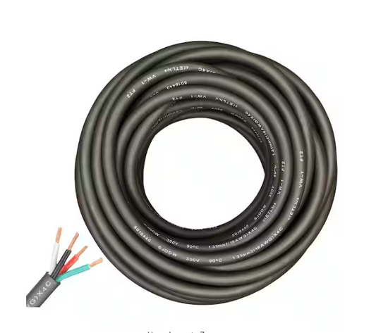 25 ft. 16/4 16-Gauge 4 Conductor 300-Volt Black SJOOW Cable Cord - 91011143979