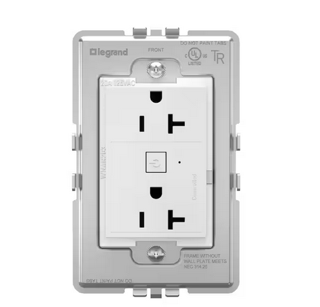 adorne with Netatmo 20 Amp Smart Duplex Outlet, White - 91007018885