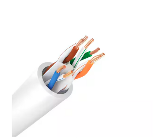 100 ft. White 23/4 Solid Copper Cat6e CMP (Plenum) Bulk Data Cable - 91010095106