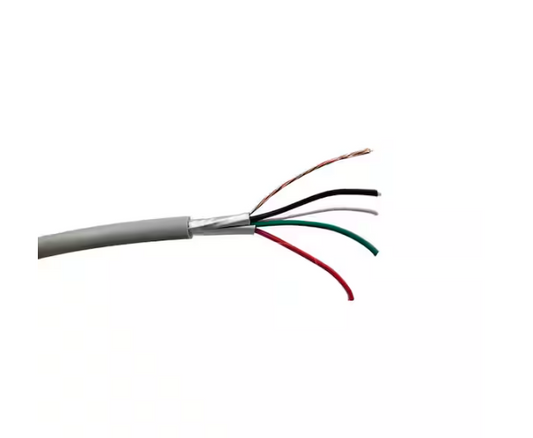 100 ft. 24AWG/4 Conductors Gray Stranded-Shielded CL2 Power/Alarm/Audio Wire - 91011870363