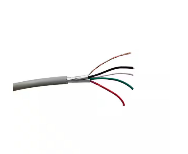 500 ft. 24AWG/4 Conductors Gray Stranded-Shielded CL2 Power/Alarm/Audio Wire - 91011983638