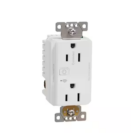 X Series 15 Amp 125-Volt Tamper Resistant Indoor Wi-Fi Energy Monitoring Duplex Outlet Back Wire Receptacle Matte White - 91007717805