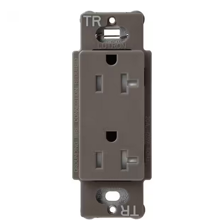 Claro 20-Amp Tamper-Resistant Duplex Receptacle, Truffle (SCRS-20-TR-TF) - 91009516064