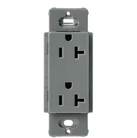 Claro 20 Amp Duplex Outlet, Slate (SCR-20-SL) - 91009501813
