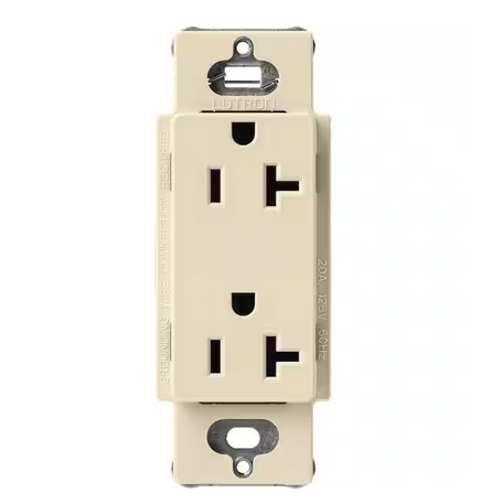 Claro 20 Amp Duplex Outlet, Sand (SCR-20-SD) - 91009502179