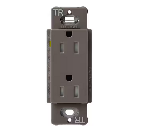Claro 15-Amp Tamper-Resistant Duplex Receptacle, Truffle (SCRS-15-TR-TF) - 91009501848