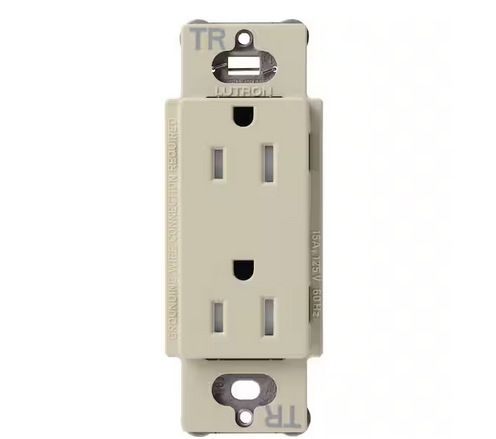Claro 15-Amp Tamper-Resistant Duplex Receptacle, Clay (SCRS-15-TR-CY) - 91009500337