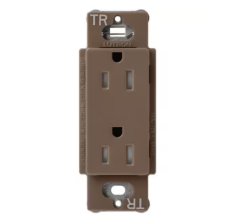 Claro 15-Amp Tamper-Resistant Duplex Receptacle, Espresso (SCRS-15-TR-EP) - 91009500341