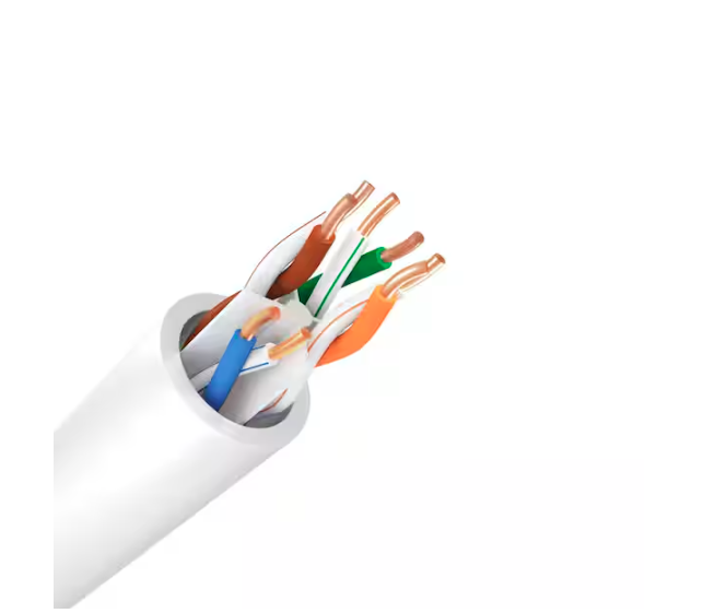 100 ft. White 23/4 Solid Copper Cat6A Plus CMP (Plenum) Bulk Data Cable - 91010055966