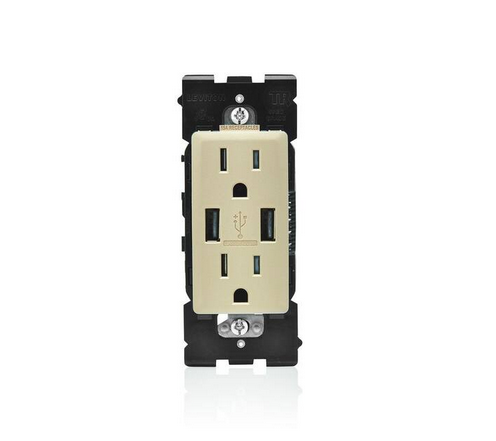 15 Amp 125-Volt AC Renu USB Charger/Tamper-Resistant Duplex Outlet