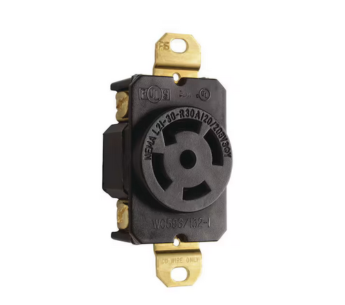 Pass & Seymour Turnlok 30 Amp 120/208-Volt NEMA L21-30R Locking Receptacle - 91002970191