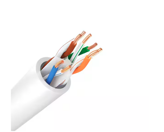 250 ft. White 23/4 Solid Copper Cat6e CMP (Plenum) Bulk Data Cable - 91010095084