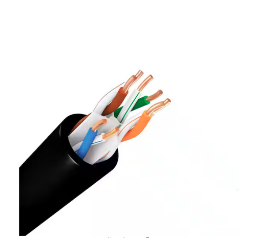 250 ft. Black 23/4 Solid Copper Cat6e CMP (Plenum) Bulk Data Cable - 91010095105