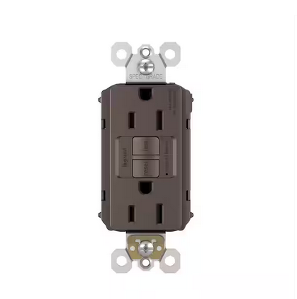 radiant 15 Amp 125 Volt Tamper Resistant GFCI Residential/Commercial Decorator Duplex Outlet, Dark Bronze - 91000023754