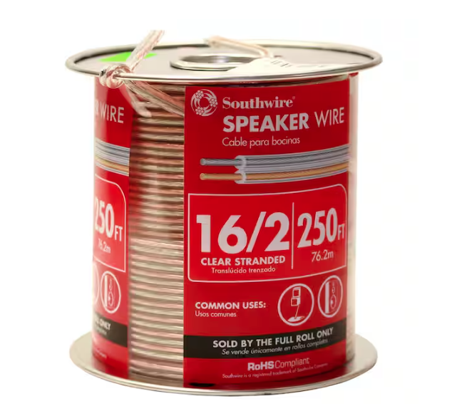 250 ft. 16/2 Clear Stranded CU Speaker Wire - 9543485