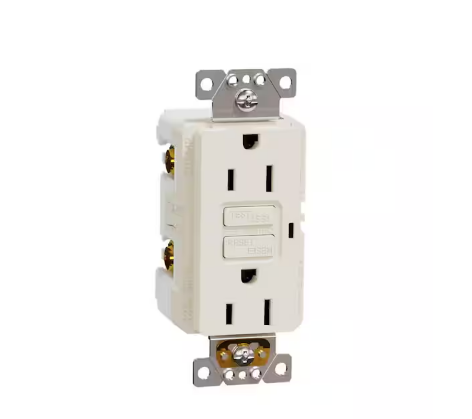 X Series 15 Amp 125V Tamper Resistant Indoor GFCI Duplex Outlet Decorator Receptacle Back Wire Clamps Matte Light Almond - 91007763949