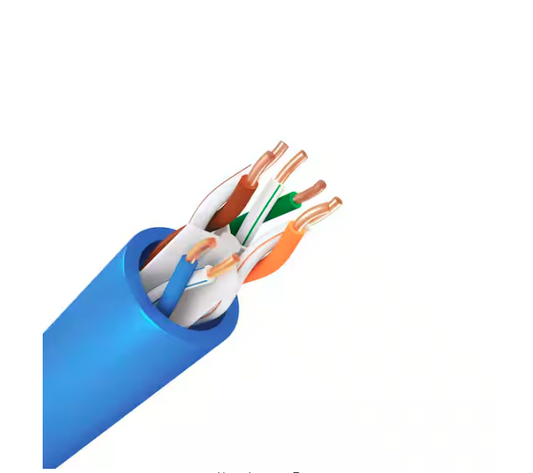 500 ft. Blue 23/4 Solid Copper Cat6e CMR (Riser) Bulk Data Cable - 91010055963